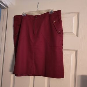 Burgundy Pencil Skirt